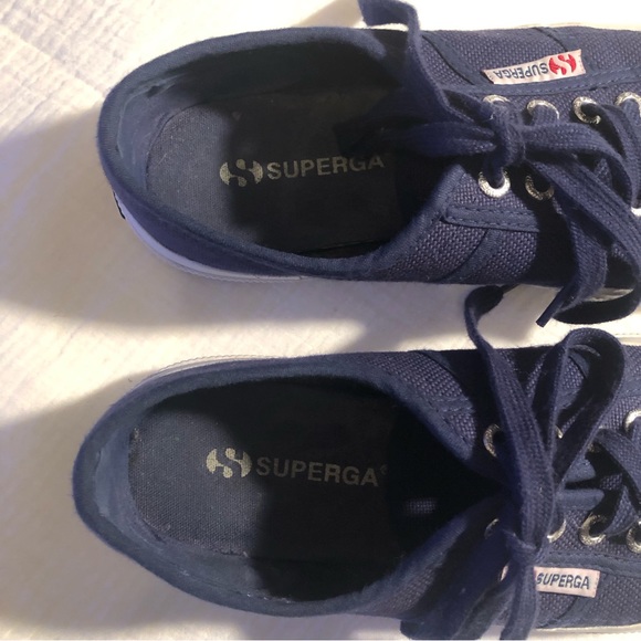 Superga Navy Canvas Sneakers - Picture 3 of 15